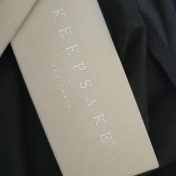 NWT Keepsake The Label Pleates Satin City Love Backless Flounce Mini Dress LG - Picture 15 of 15